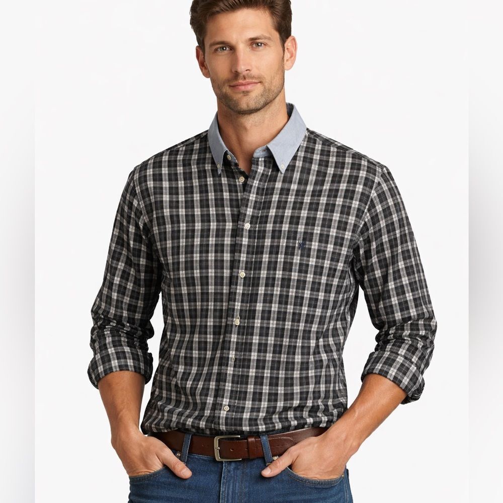 Lauren Blake Plaid Button-Down (Men’s XL)